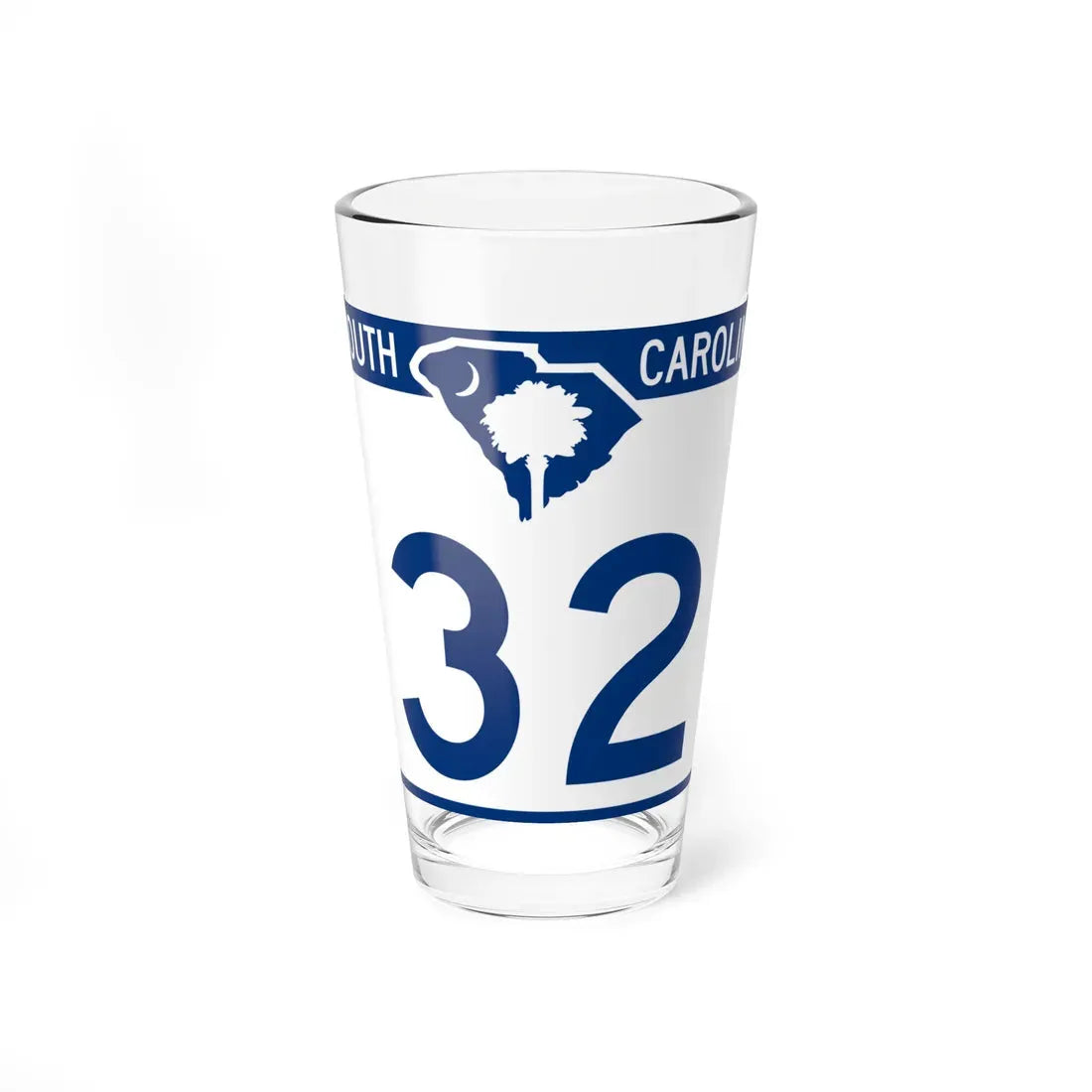 South Carolina 32 (South Carolina) (Road Sign) Pint Glass 16oz 16oz - Go Mug Yourself