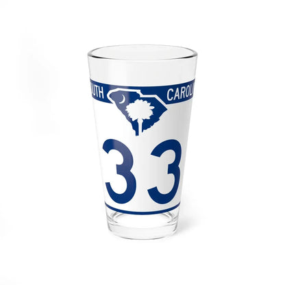 South Carolina 33 (South Carolina) (Road Sign) Pint Glass 16oz 16oz - Go Mug Yourself