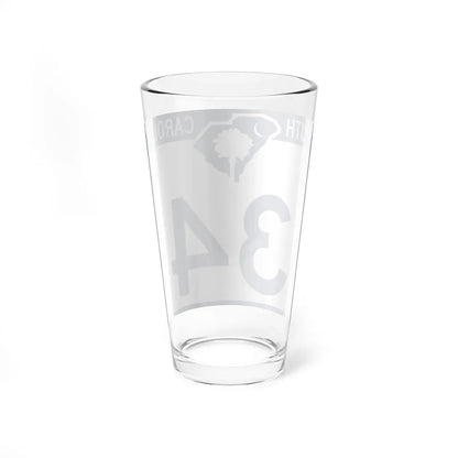 South Carolina 34 (South Carolina) (Road Sign) Pint Glass 16oz - Go Mug Yourself