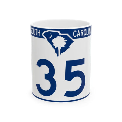 South Carolina 35 (South Carolina) (Road Sign) White Coffee Mug 11oz - Go Mug Yourself