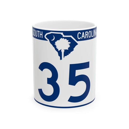 South Carolina 35 (South Carolina) (Road Sign) White Coffee Mug 11oz - Go Mug Yourself