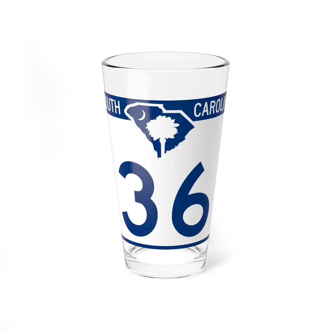 South Carolina 36 (South Carolina) (Road Sign) Pint Glass 16oz 16oz - Go Mug Yourself