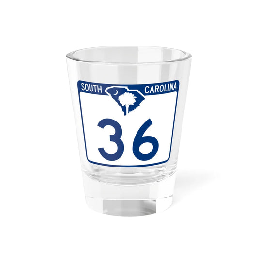 South Carolina 36 (South Carolina) (Road Sign) Shot Glass 1.5oz 1.5oz - Go Mug Yourself