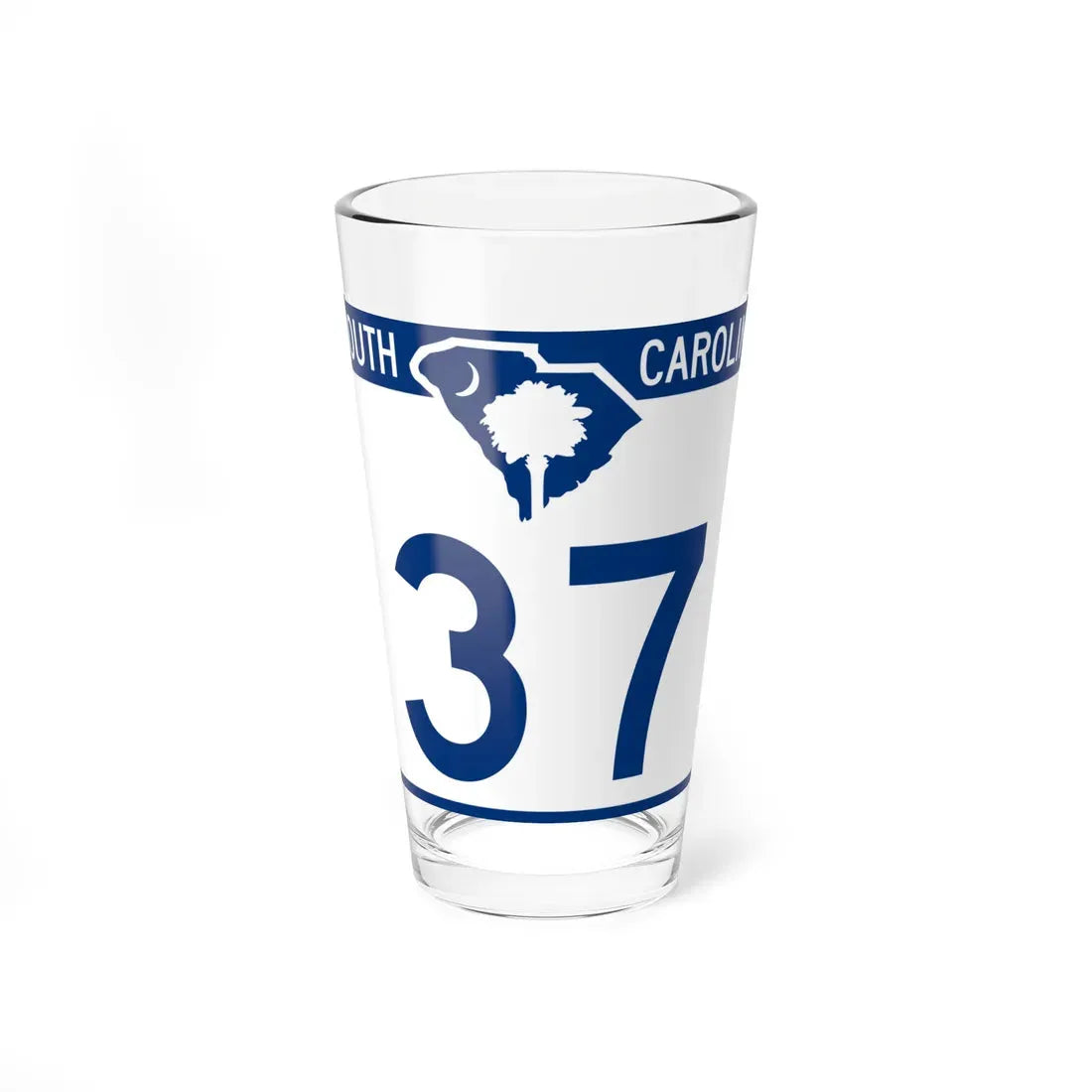 South Carolina 37 (South Carolina) (Road Sign) Pint Glass 16oz 16oz - Go Mug Yourself