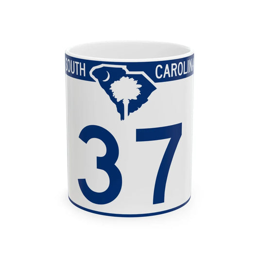 South Carolina 37 (South Carolina) (Road Sign) White Coffee Mug 11oz - Go Mug Yourself