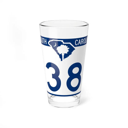 South Carolina 38 (South Carolina) (Road Sign) Pint Glass 16oz 16oz - Go Mug Yourself