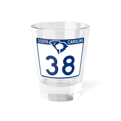 South Carolina 38 (South Carolina) (Road Sign) Shot Glass 1.5oz 1.5oz - Go Mug Yourself