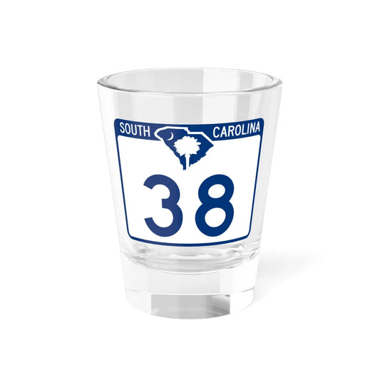 South Carolina 38 (South Carolina) (Road Sign) Shot Glass 1.5oz 1.5oz - Go Mug Yourself
