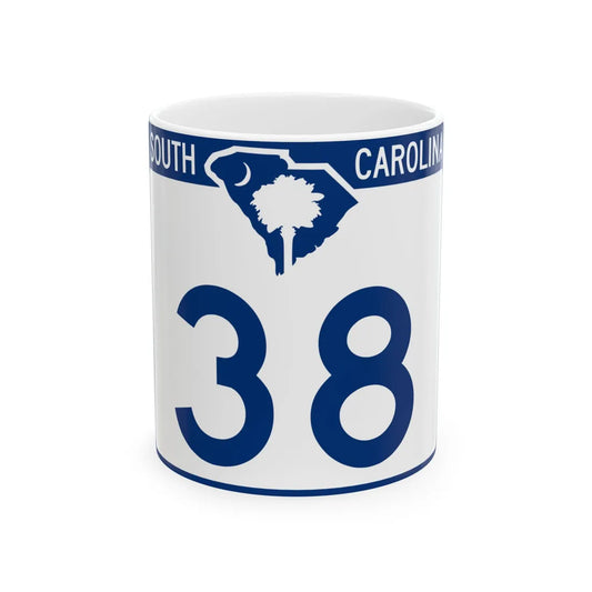 South Carolina 38 (South Carolina) (Road Sign) White Coffee Mug 11oz - Go Mug Yourself