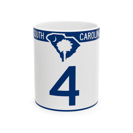 South Carolina 4 (South Carolina) (Road Sign) White Coffee Mug 11oz - Go Mug Yourself