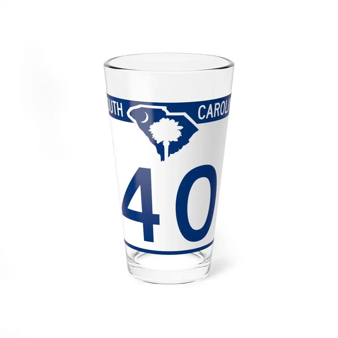 South Carolina 40 (South Carolina) (Road Sign) Pint Glass 16oz 16oz - Go Mug Yourself