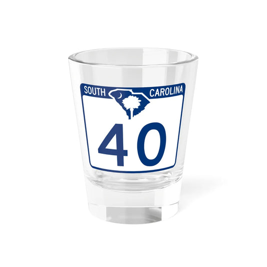 South Carolina 40 (South Carolina) (Road Sign) Shot Glass 1.5oz 1.5oz - Go Mug Yourself