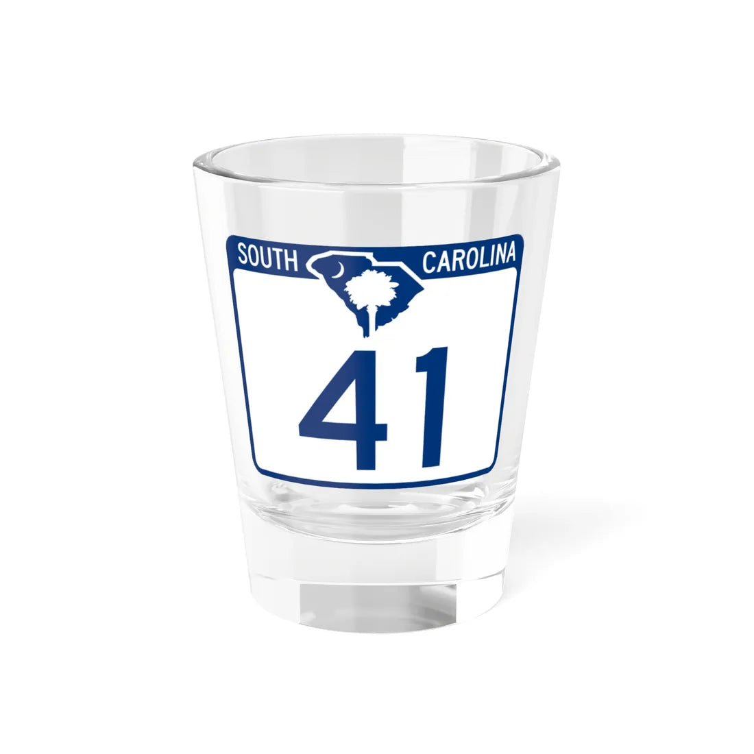 South Carolina 41 (South Carolina) (Road Sign) Shot Glass 1.5oz 1.5oz - Go Mug Yourself