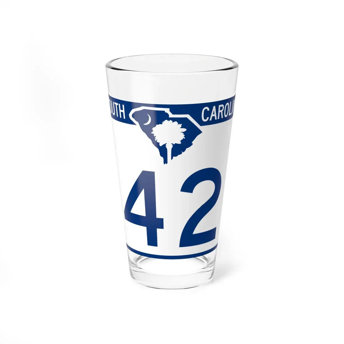 South Carolina 42 (South Carolina) (Road Sign) Pint Glass 16oz 16oz - Go Mug Yourself