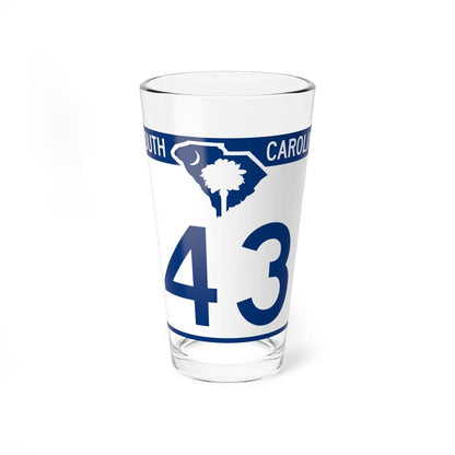 South Carolina 43 (South Carolina) (Road Sign) Pint Glass 16oz 16oz - Go Mug Yourself