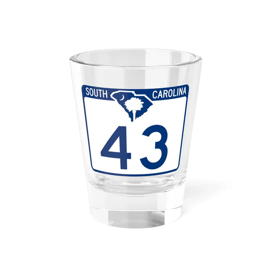South Carolina 43 (South Carolina) (Road Sign) Shot Glass 1.5oz 1.5oz - Go Mug Yourself