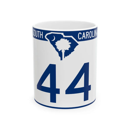 South Carolina 44 (South Carolina) (Road Sign) White Coffee Mug 11oz - Go Mug Yourself