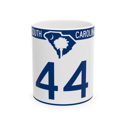 South Carolina 44 (South Carolina) (Road Sign) White Coffee Mug 11oz - Go Mug Yourself