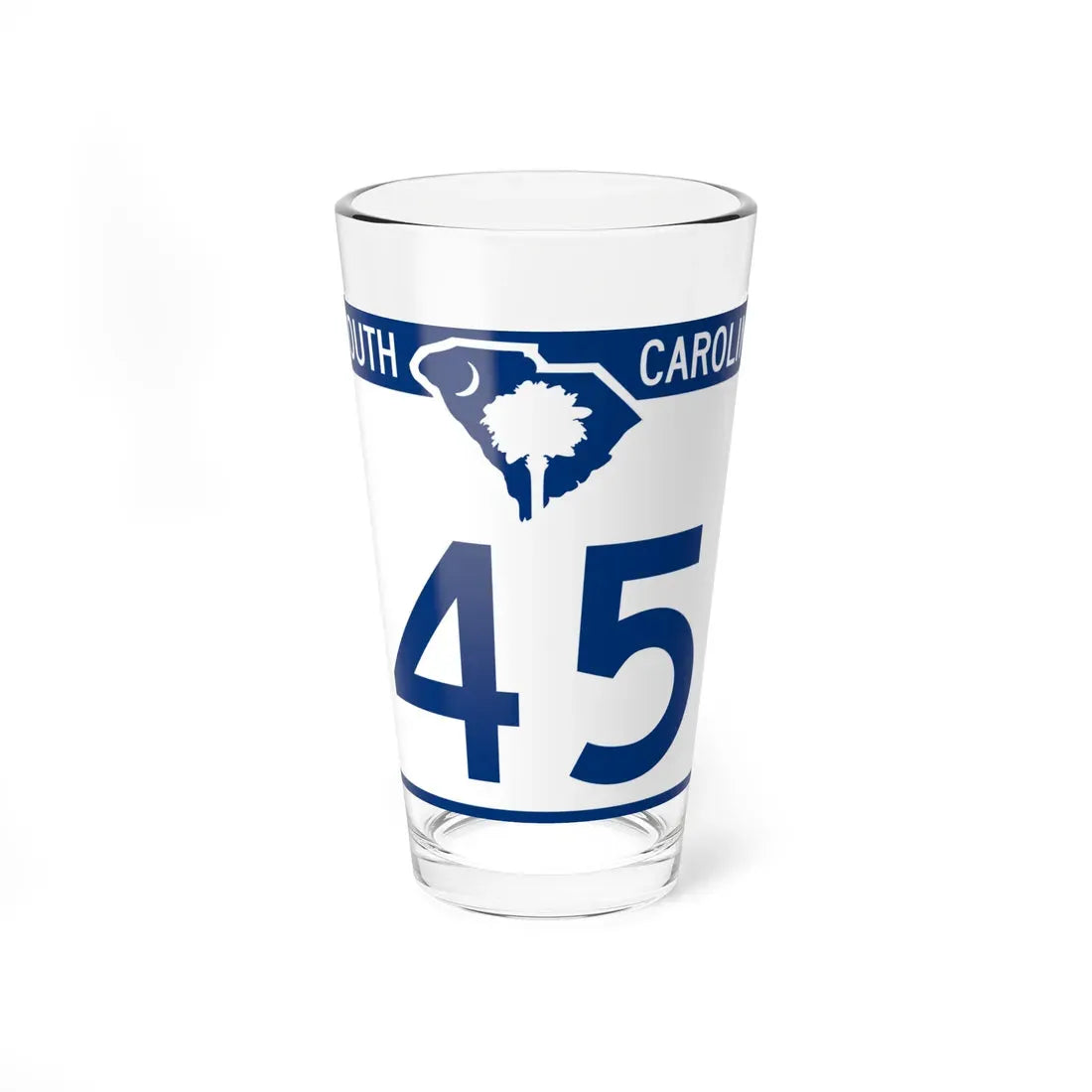 South Carolina 45 (South Carolina) (Road Sign) Pint Glass 16oz 16oz - Go Mug Yourself