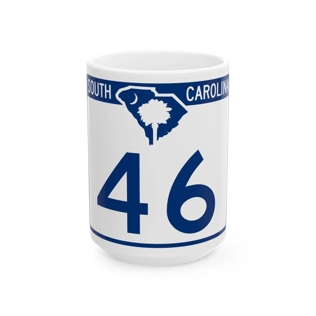 South Carolina 46 (South Carolina) (Road Sign) White Coffee Mug 15oz - Go Mug Yourself