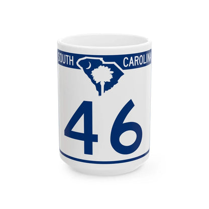 South Carolina 46 (South Carolina) (Road Sign) White Coffee Mug 15oz - Go Mug Yourself