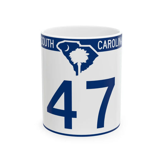 South Carolina 47 (South Carolina) (Road Sign) White Coffee Mug 11oz - Go Mug Yourself