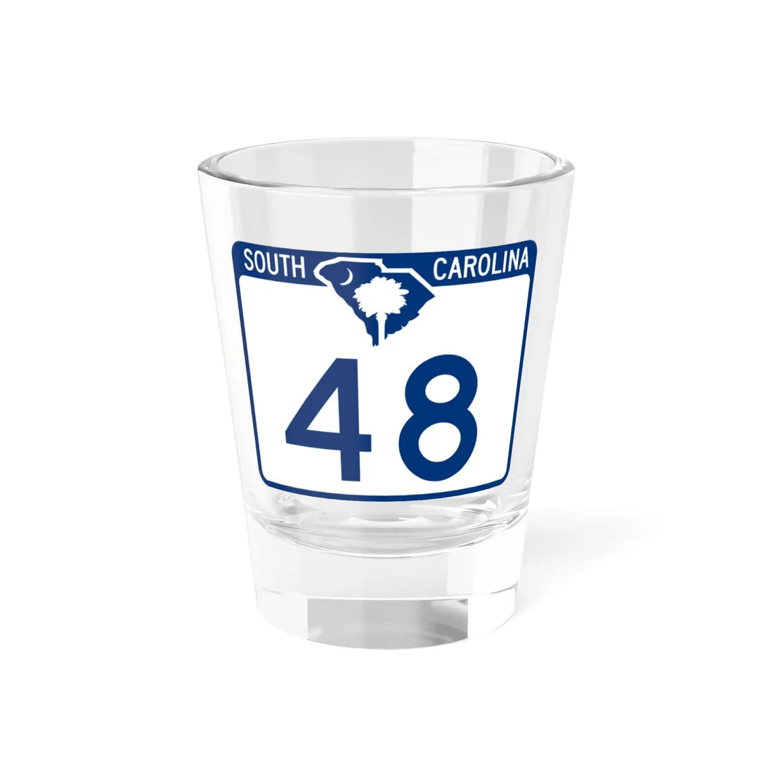 South Carolina 48 (South Carolina) (Road Sign) Shot Glass 1.5oz 1.5oz - Go Mug Yourself