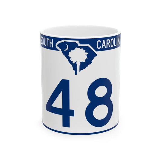 South Carolina 48 (South Carolina) (Road Sign) White Coffee Mug 11oz - Go Mug Yourself