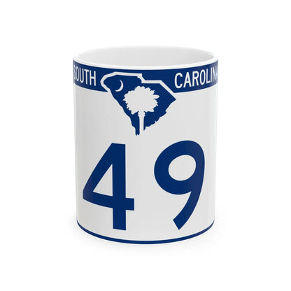 South Carolina 49 (South Carolina) (Road Sign) White Coffee Mug 11oz - Go Mug Yourself