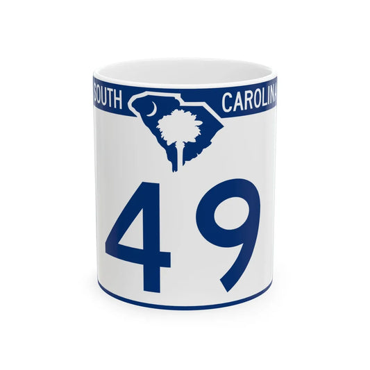 South Carolina 49 (South Carolina) (Road Sign) White Coffee Mug 11oz - Go Mug Yourself