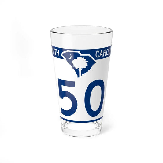 South Carolina 50 (South Carolina) (Road Sign) Pint Glass 16oz 16oz - Go Mug Yourself