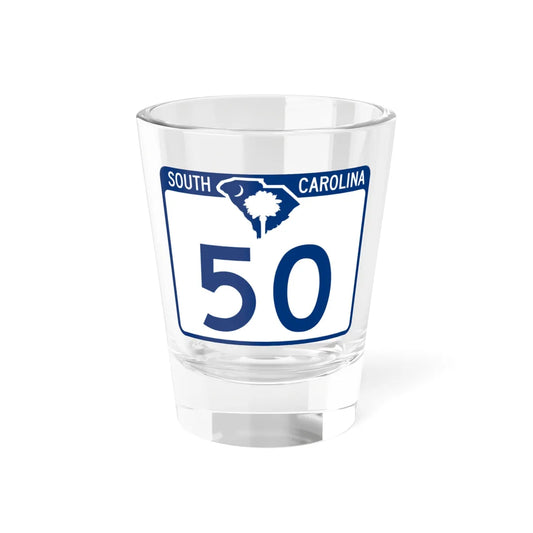 South Carolina 50 (South Carolina) (Road Sign) Shot Glass 1.5oz 1.5oz - Go Mug Yourself