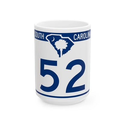 South Carolina 52 (South Carolina) (Road Sign) White Coffee Mug 15oz - Go Mug Yourself