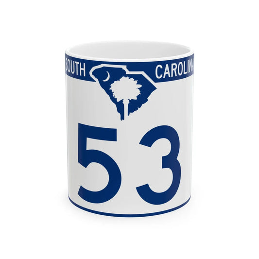 South Carolina 53 (South Carolina) (Road Sign) White Coffee Mug 11oz - Go Mug Yourself