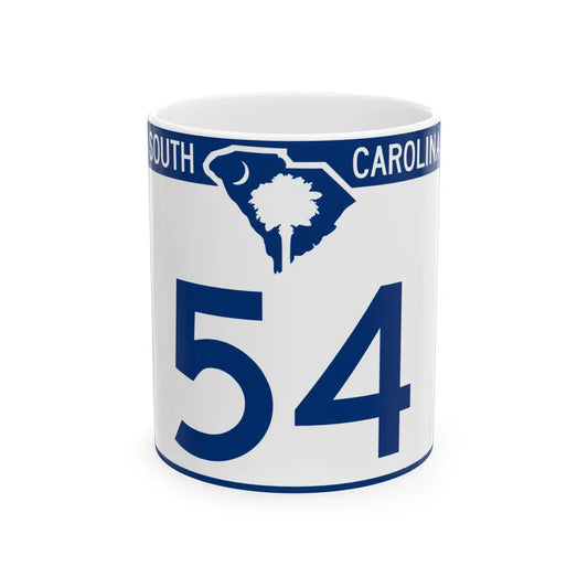 South Carolina 54 (South Carolina) (Road Sign) White Coffee Mug 11oz - Go Mug Yourself