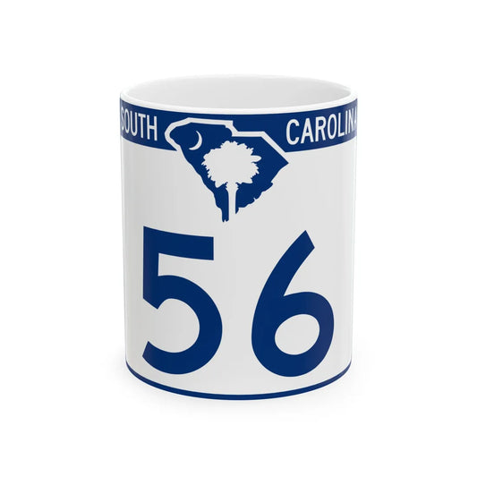 South Carolina 56 (South Carolina) (Road Sign) White Coffee Mug 11oz - Go Mug Yourself