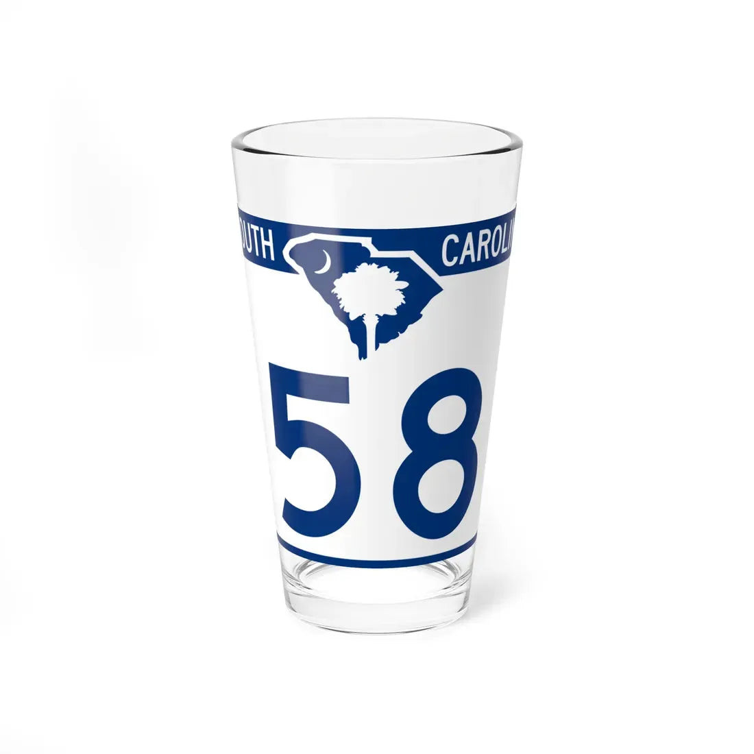 South Carolina 58 (South Carolina) (Road Sign) Pint Glass 16oz 16oz - Go Mug Yourself