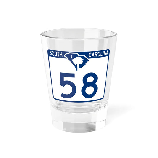 South Carolina 58 (South Carolina) (Road Sign) Shot Glass 1.5oz 1.5oz - Go Mug Yourself