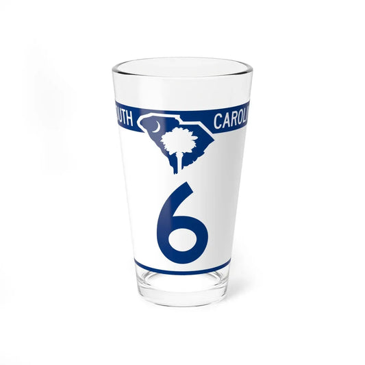 South Carolina 6 (South Carolina) (Road Sign) Pint Glass 16oz 16oz - Go Mug Yourself
