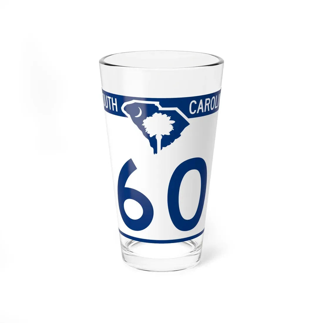 South Carolina 60 (South Carolina) (Road Sign) Pint Glass 16oz 16oz - Go Mug Yourself