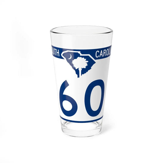 South Carolina 60 (South Carolina) (Road Sign) Pint Glass 16oz 16oz - Go Mug Yourself