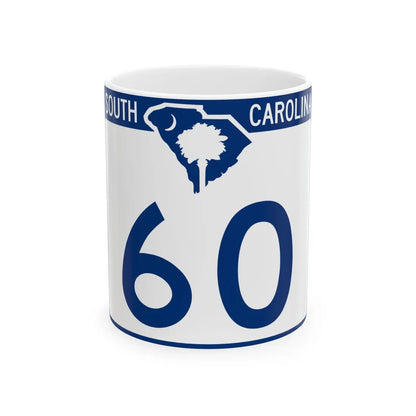South Carolina 60 (South Carolina) (Road Sign) White Coffee Mug 11oz - Go Mug Yourself