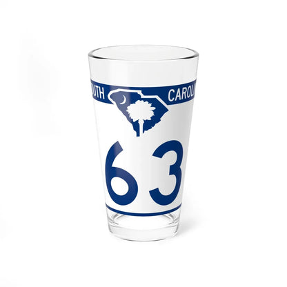 South Carolina 63 (South Carolina) (Road Sign) Pint Glass 16oz 16oz - Go Mug Yourself