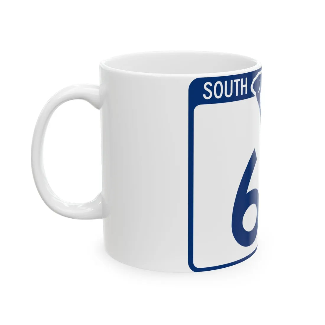 South Carolina 63 (South Carolina) (Road Sign) White Coffee Mug - Go Mug Yourself