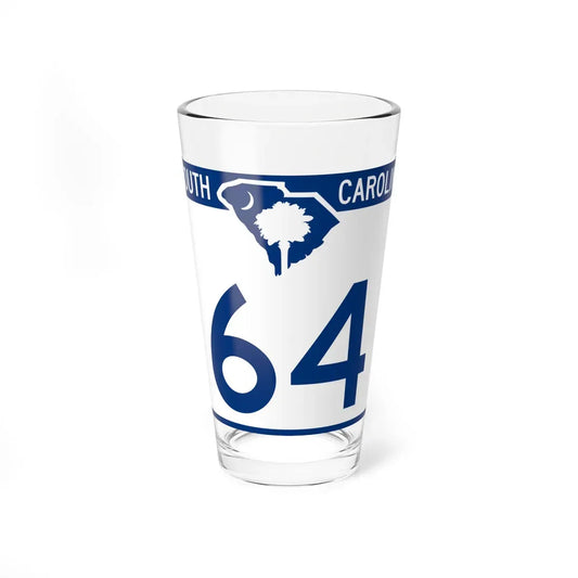 South Carolina 64 (South Carolina) (Road Sign) Pint Glass 16oz 16oz - Go Mug Yourself