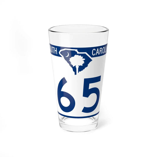 South Carolina 65 (South Carolina) (Road Sign) Pint Glass 16oz 16oz - Go Mug Yourself