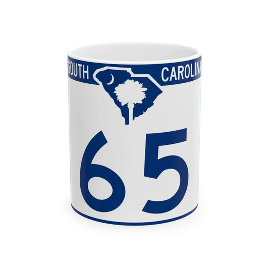 South Carolina 65 (South Carolina) (Road Sign) White Coffee Mug 11oz - Go Mug Yourself