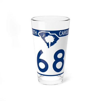 South Carolina 68 (South Carolina) (Road Sign) Pint Glass 16oz 16oz - Go Mug Yourself
