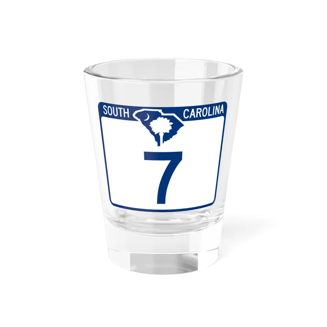 South Carolina 7 (South Carolina) (Road Sign) Shot Glass 1.5oz 1.5oz - Go Mug Yourself