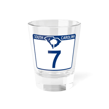 South Carolina 7 (South Carolina) (Road Sign) Shot Glass 1.5oz 1.5oz - Go Mug Yourself